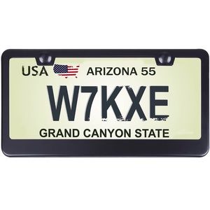 New Black License Plate Stainless Steel